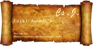 Csiki Jermák névjegykártya
