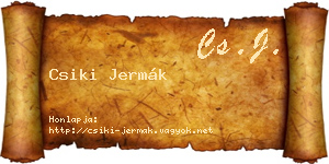 Csiki Jermák névjegykártya
